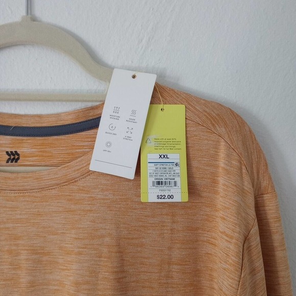 All in Motion Athletic Top Mens XXL Gold Soft Stretch Odor Resist Quick Dry - Picture 2 of 4